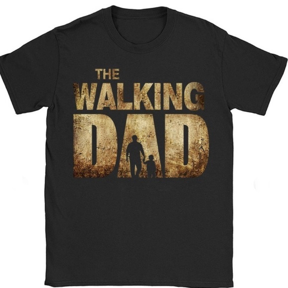 The Walking Dad Parody Father Son Zombies Men tee. - Picture 2 of 6
